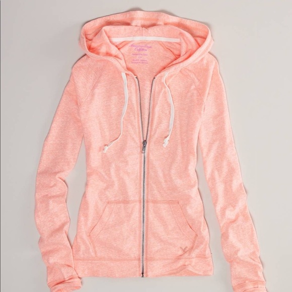 Coral American Eagle Thin Hoodie